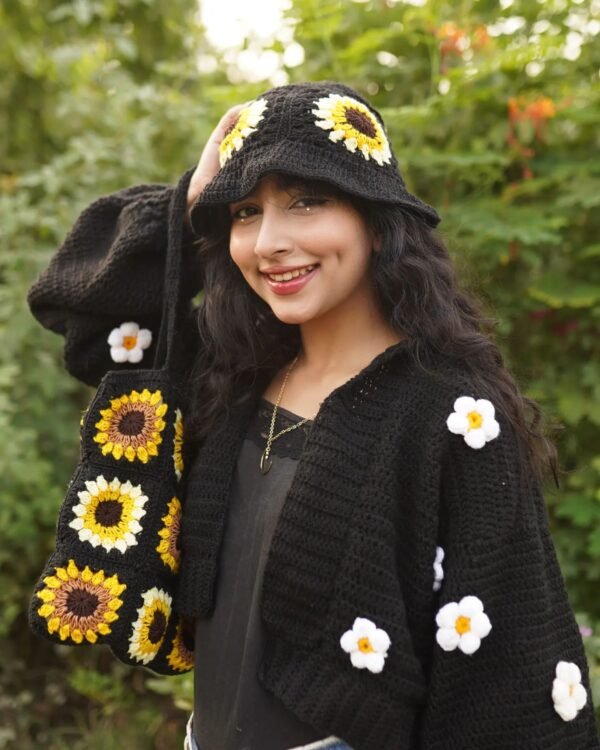 Handmade Chunky Daisy Cardigan