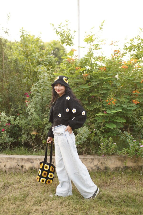 Handmade Chunky Daisy Cardigan - Image 5
