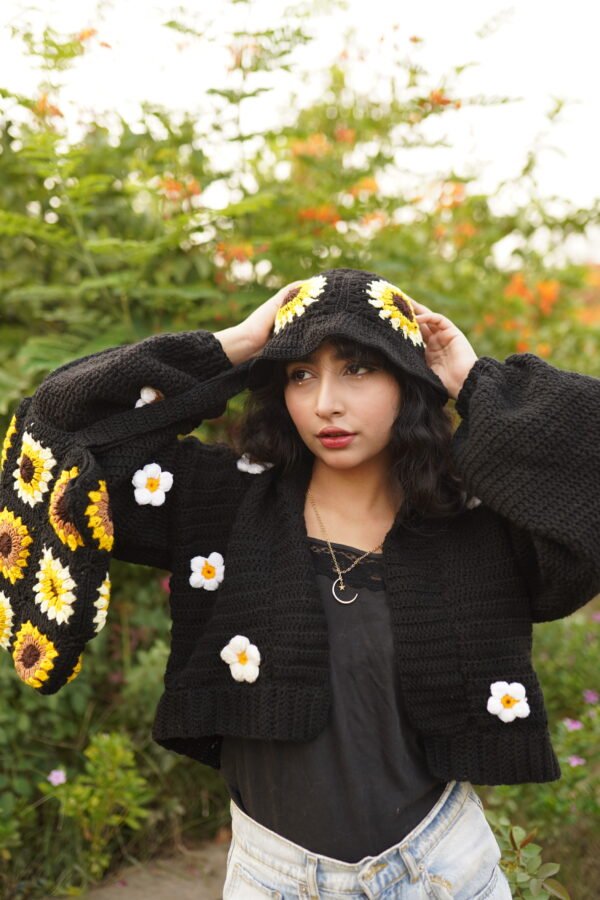 Handmade Chunky Daisy Cardigan - Image 6