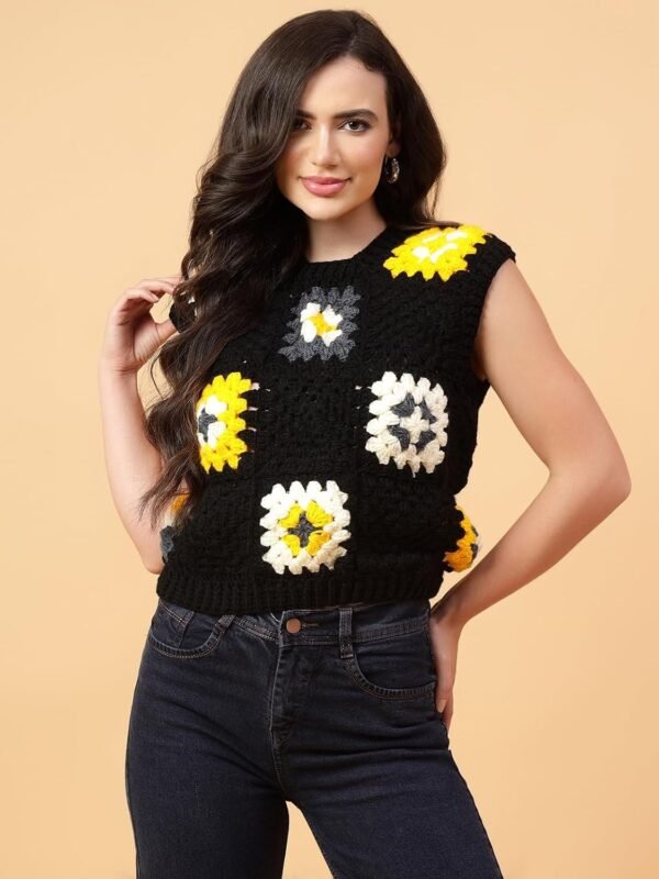 Crochet Granny Square Vest, Crochet Sweater Vest - Image 6