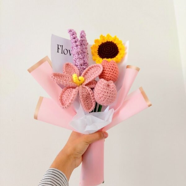 Bouquet Of Crocheted Flowers