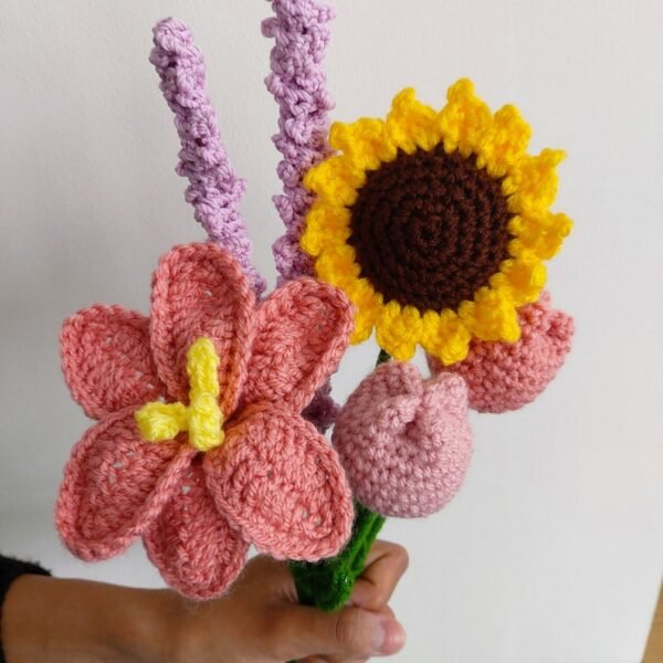 Bouquet Of Crocheted Flowers - Image 2