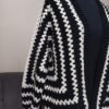 Handmade Hexagon Cardigan in Black & white - Image 5