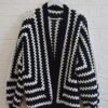 Handmade Hexagon Cardigan in Black & white - Image 2