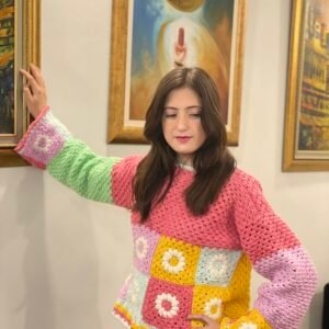 Handmade color-blocked Jumper