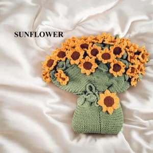 Sunflower Crochet Blanket Bouquet