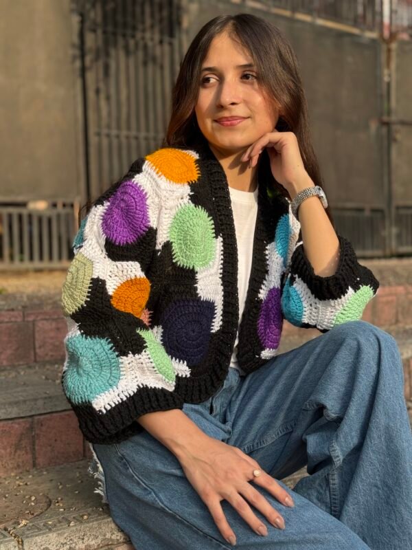 C-Multi-Color Circular Cardigan - Image 3