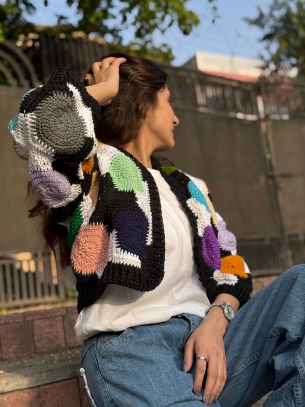 C-Multi-Color Circular Cardigan - Image 2