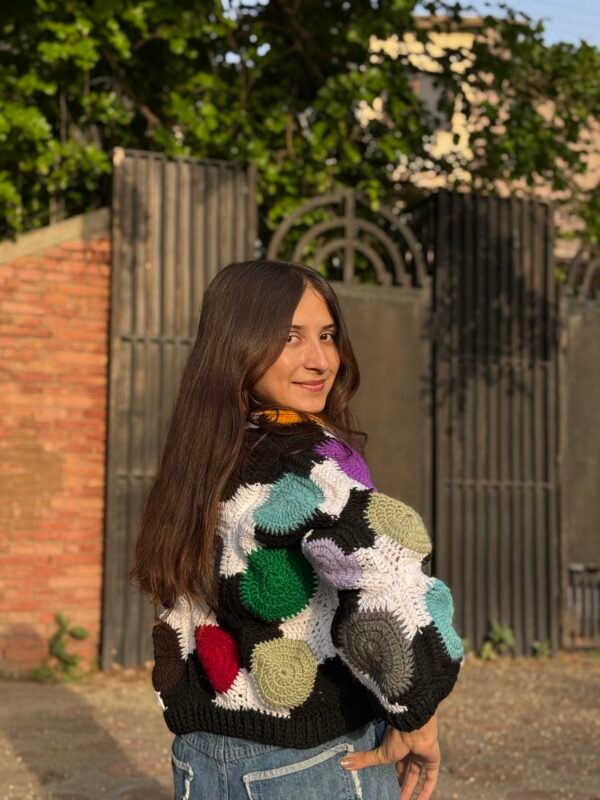 C-Multi-Color Circular Cardigan - Image 5