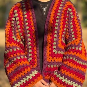 Multi color Hexagon cardigan