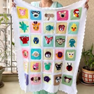 Crochet Animal Blanket