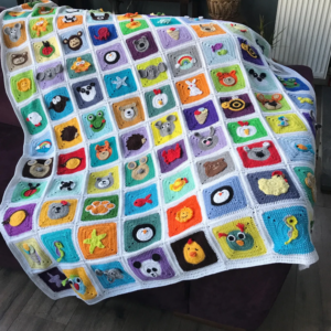 Crochet children's amigurumi boy's/girls security blanket