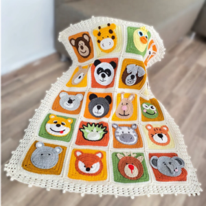 Crochet Animal Blanket