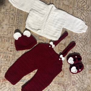 Baby set in maroon
