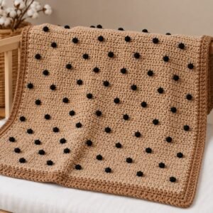 Baby Blanket  in beige brown
