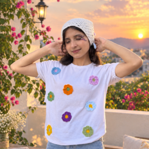Crochet shirt with bandana